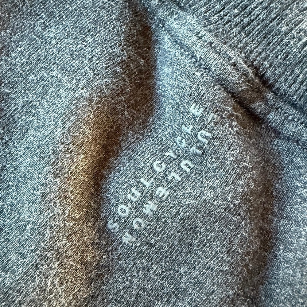 Lululemon x SoulCycle To The Beat Gray Grey Splatter Crewneck Womens Medium? - Picture 6 of 9